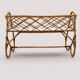 Vintage standing planter in rattan and bamboo – Riviera style, 1970s