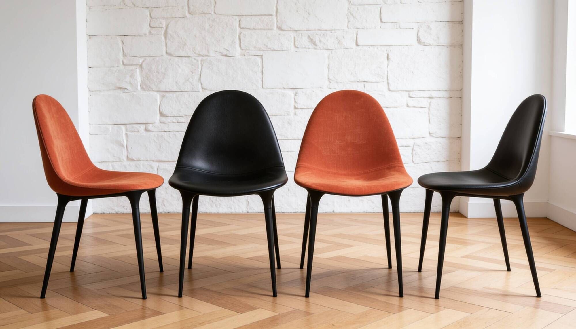 Suite de 4 chaises Caprice, Cassina