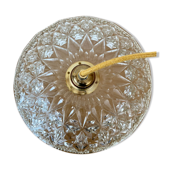 Vintage molded glass lampshade pendant lamp