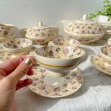Robj Paris Coffee Tea Set with Floral Yellow Porcelain Core - Vintage Art Deco Style