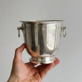 Silver metal ice bucket