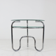 Table tubular steel and glass Czech Republic 1930 s vintage