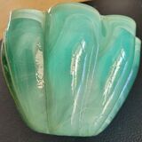 Pot en verre bicolore