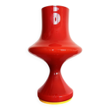 Lampe de table en verre opalin du milieu du siècle