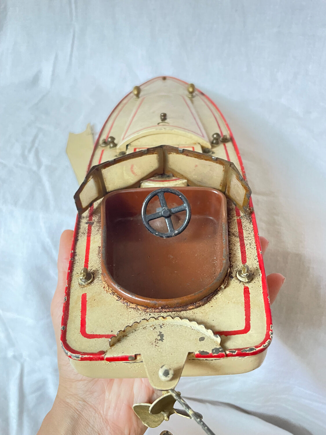 Vintage jeep boat toy