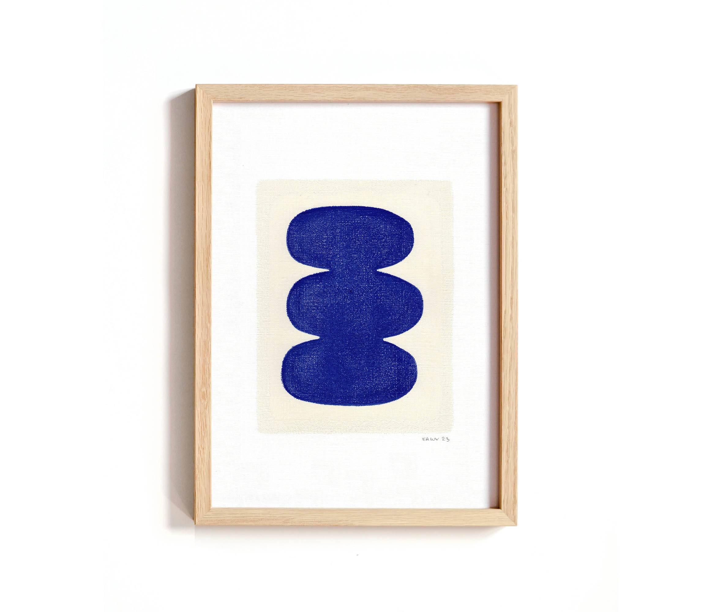 Trio of paints - majorelle blue - signed Eawy