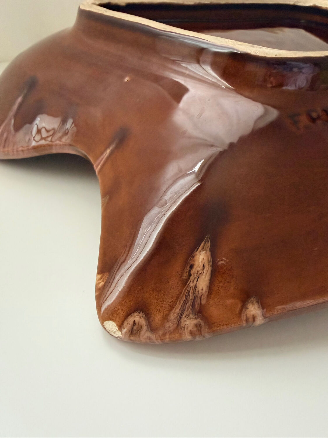 Vintage Vallauris decorative plate from the 50s/60s – glazed ceramic