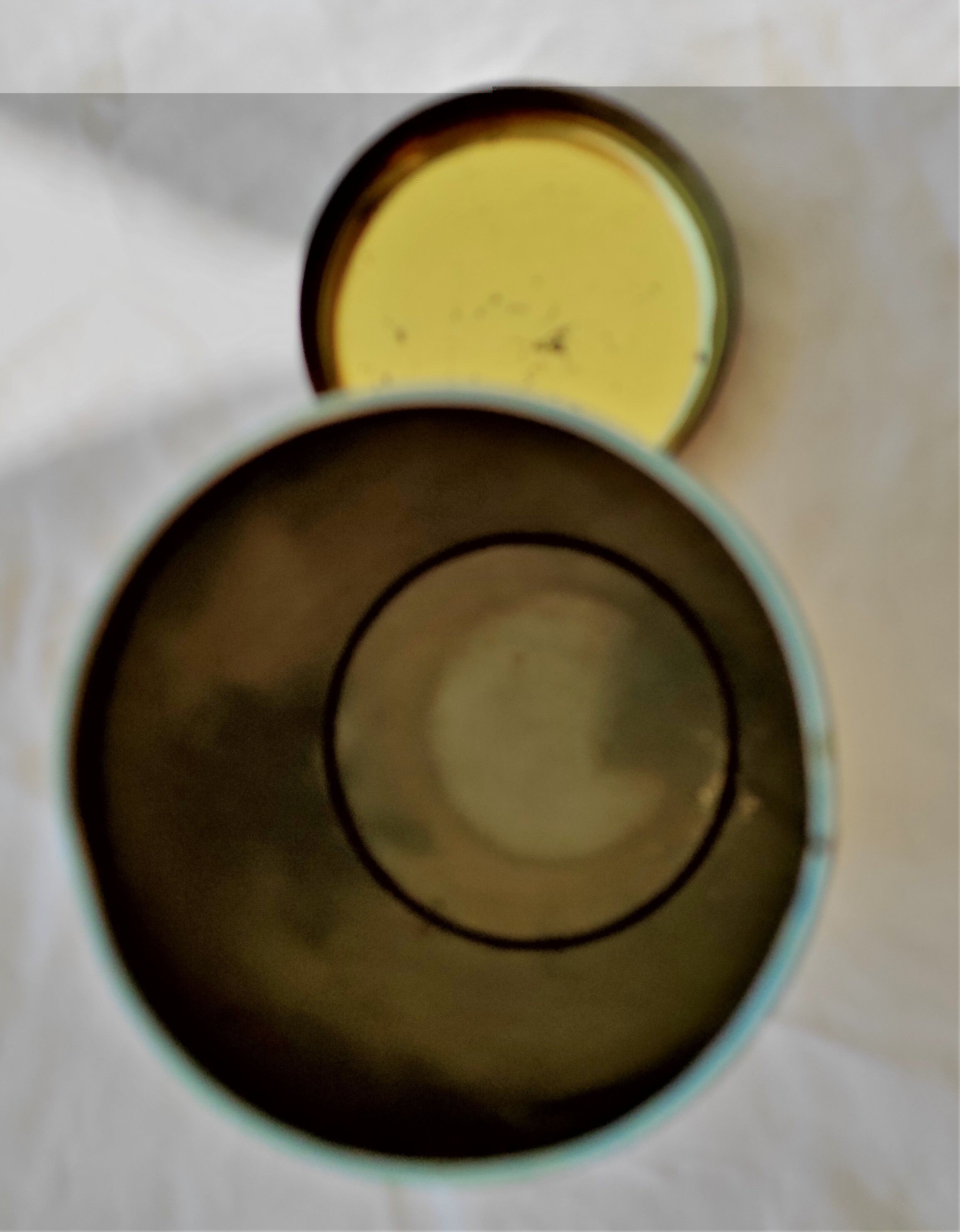 vintage coffee box signed Joelle