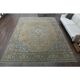 1960s Vintage Persian Handmade Wool Cotton Yellow Area Rug 284x366