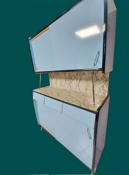 Kitchen buffet - 1960s - Blue Formica
