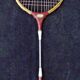 Two badminton rackets csi collector vintage wood and metal 1970