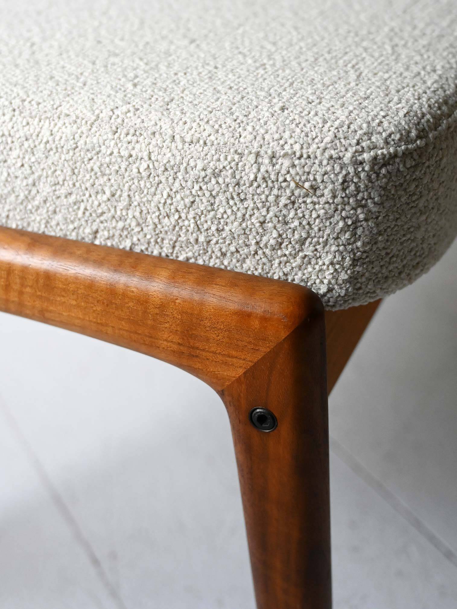 1950s/60s Scandinavian teak lounge chair with ottoman