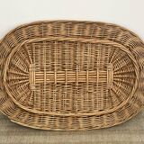 Large woven wicker tray