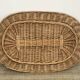 Large woven wicker tray