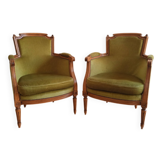 Pair of Louis XVI style armchairs