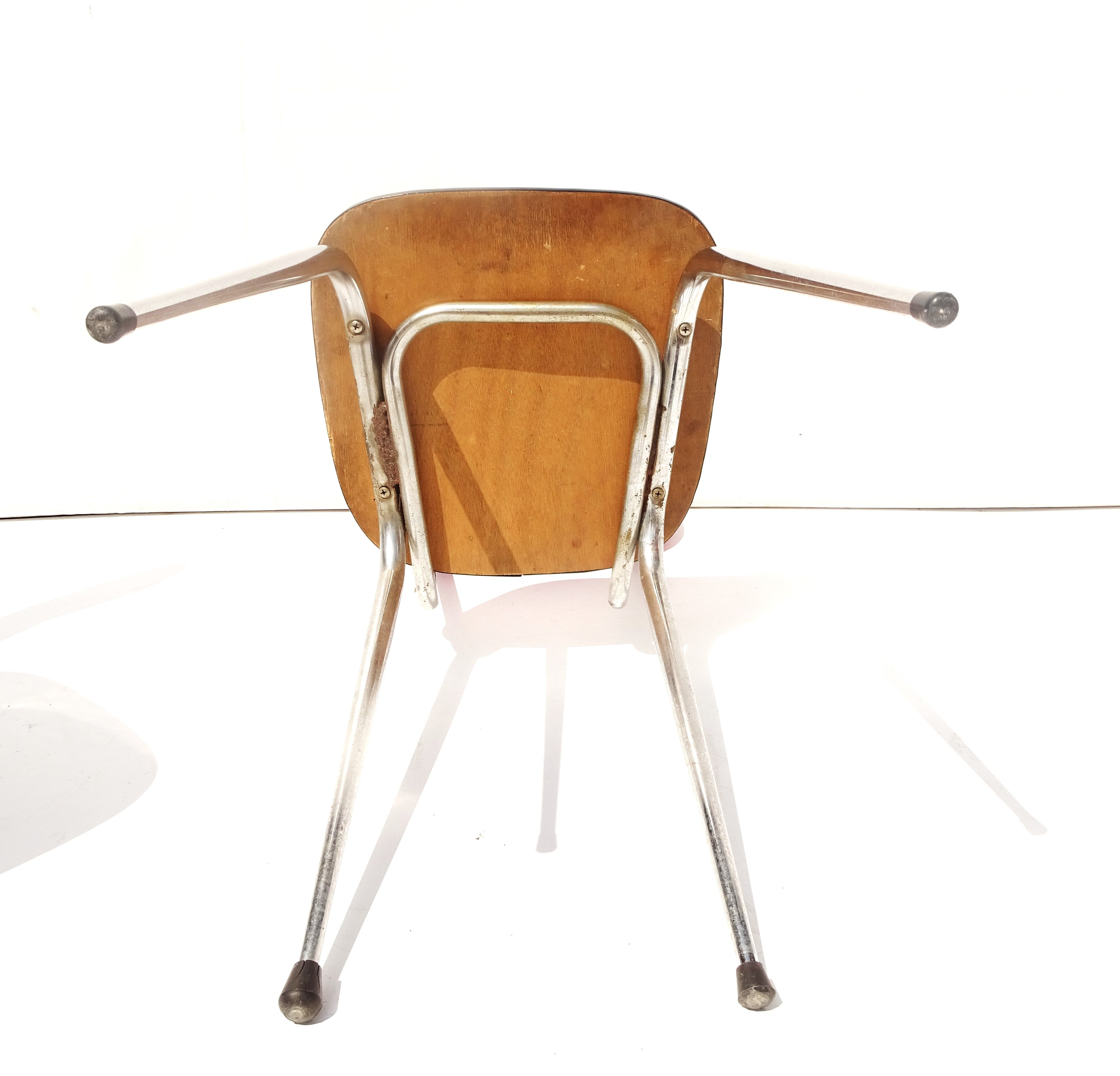 Lot 4 chaises formica rouge