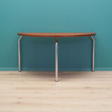 Table demi-ronde en teck, design danois, années 1970, fabricant: Bent Krogh