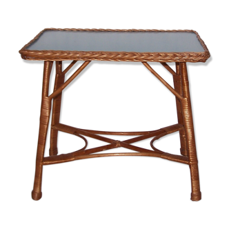 Rattan coffee table - 50s