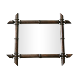 Old mirror in turned wood 43x52cm