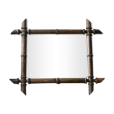 Old mirror in turned wood 43x52cm