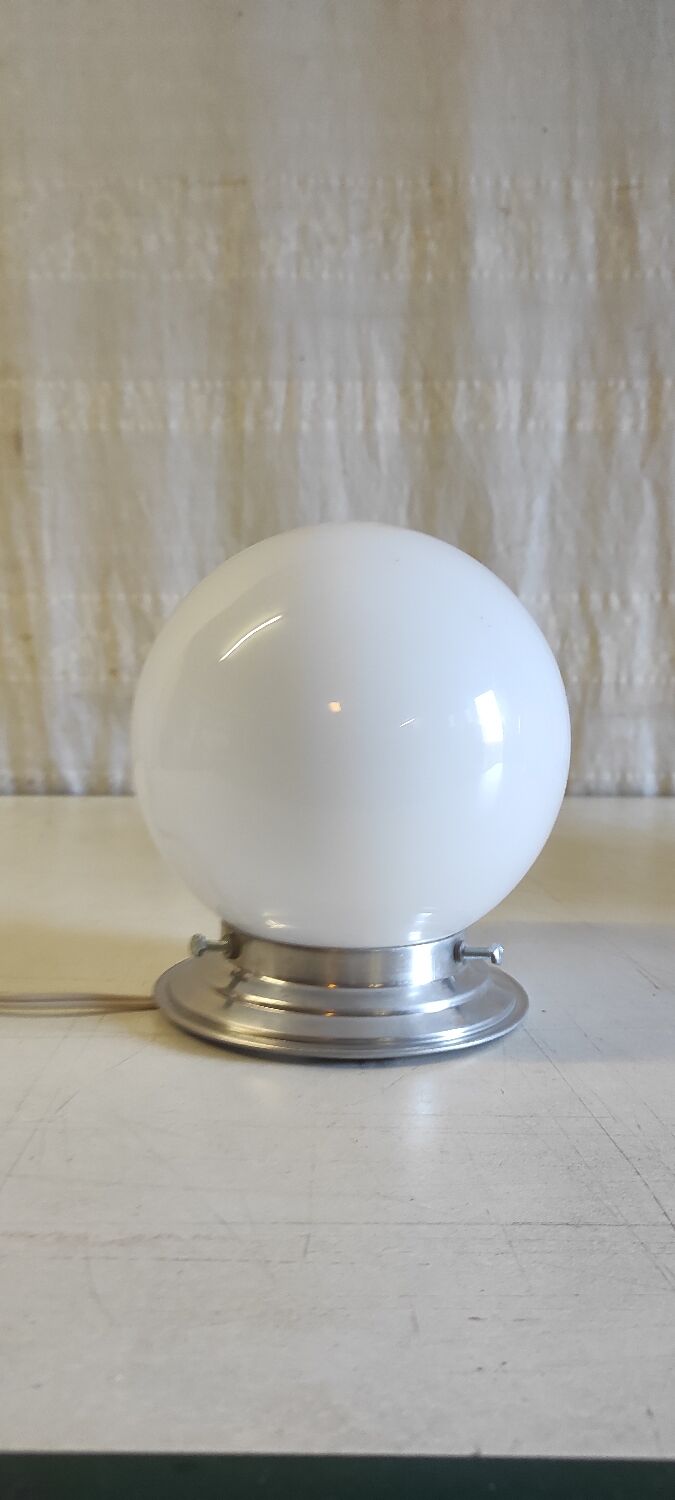 Art Deco ceiling light or wall sconce with opaline globe, diameter 15 cm - mid 20th century.