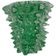 Rostrato green murano glass vase