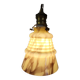 Art Deco lamp in ribbed opaline glaze, Verreries de Scailmont, Heemskerk