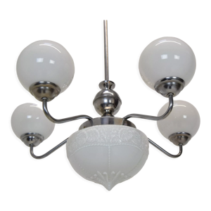 lustre chromé art déco