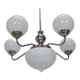 Art deco chrome chandelier,1930's.