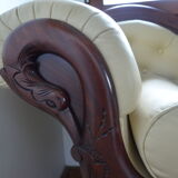 Deck chair with swan