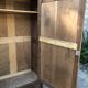 Parisian Bonnetiere armoire from the 1900s in solid chestnut.