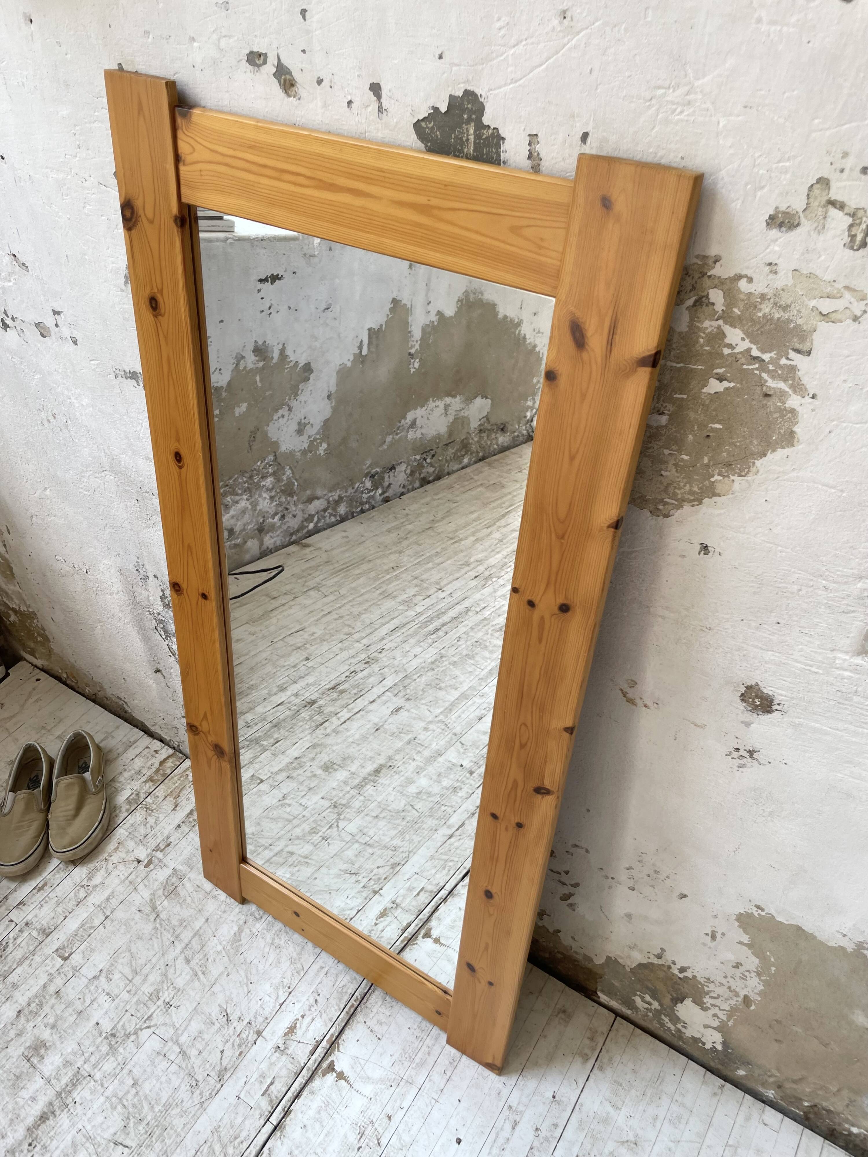 80s pine mirror