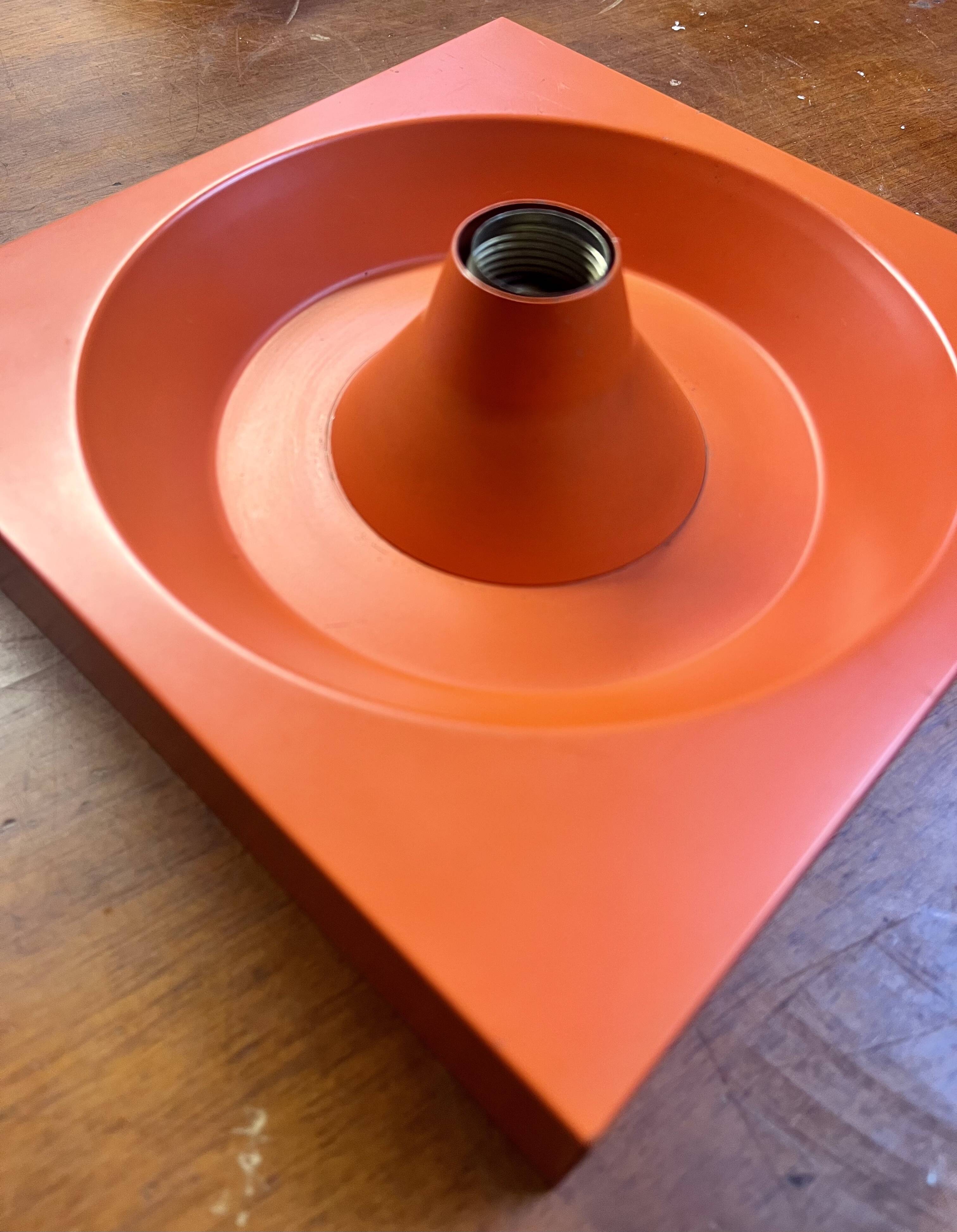Orange wall lamp Klaus Hempel Kaiser Leuchten, 1970