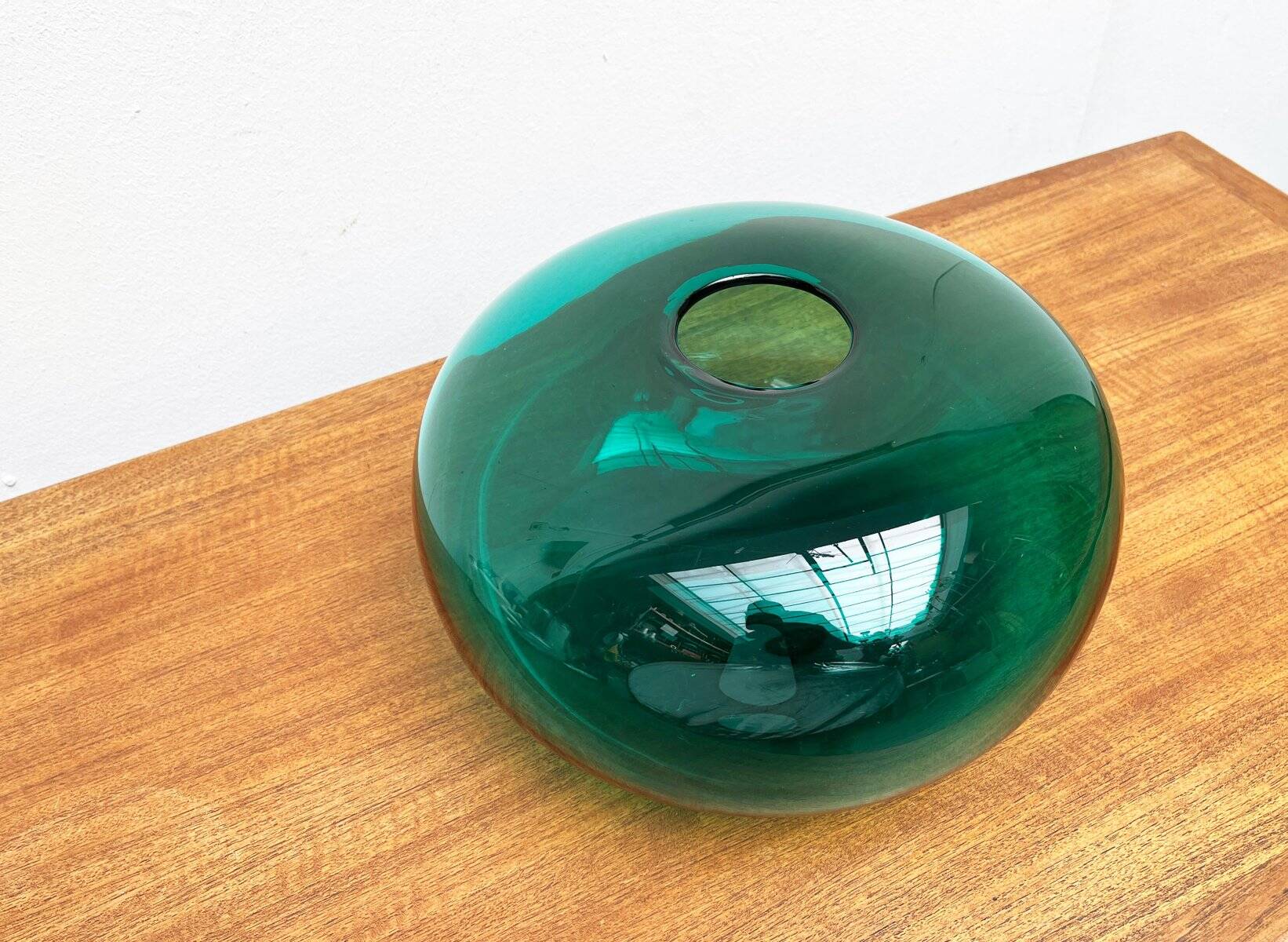 Large vase from the Swedish Stockholm series, handmade glass from Ikea, 1990s.