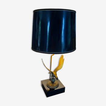 Table lamp in bronze and brass
