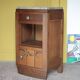 Art Deco bedside table, wooden Art Deco nightstand with marble top.