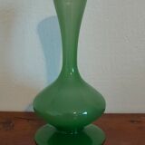 Vase in opaline green color