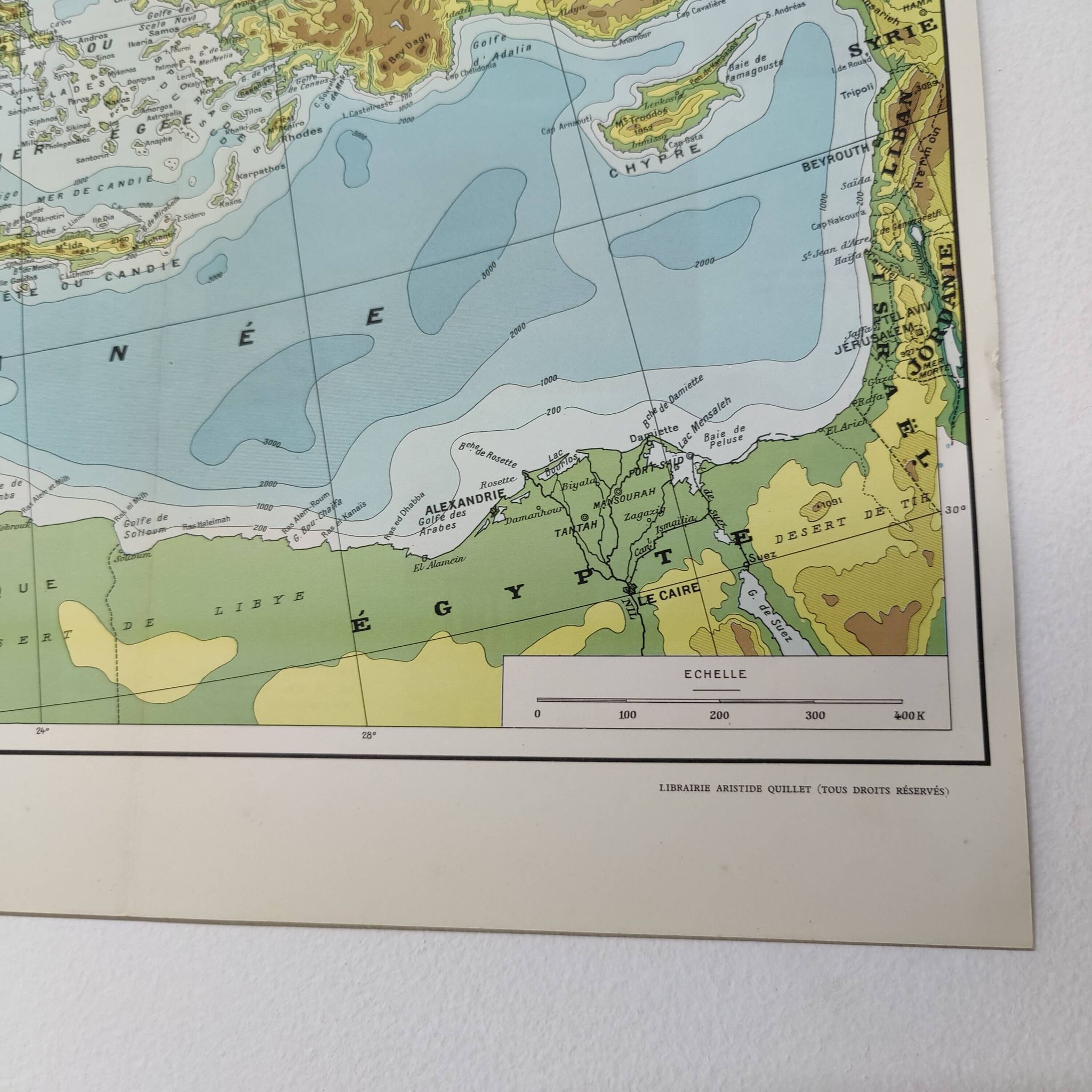 Carte Méditerranée 1950