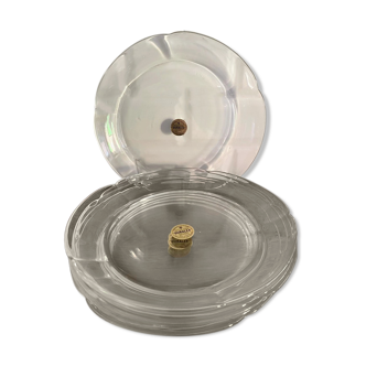 6 new Duralex transparent flat plates