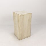 Italian travertine side table or pedestal, 1980's