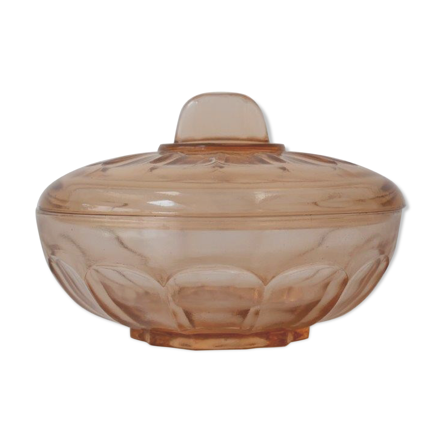 Pink glass box sugar type