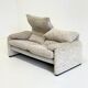 Cassina Maralunga 2-seater sofa by Vico Magistretti off-white with subtle pattern