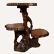 Biomorphic brutalist tree triple plant stand or side table, Dutch 1960s