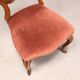Antique Louis-Philippe chairs in walnut and fabric, Italy, 19th century.