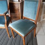 Fauteuil et 2 chaises style Louis XVI