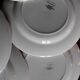 6 assiettes plates Digoin Sarregemines Marsac rouge Fleurs dorure