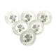 6 plates dessert pink flower shabby limoges porcelain