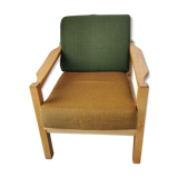 Scandinavian light wood armchair