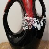 Vase à anse en céramique signé Vallauris