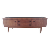 Scandinavian enfilade design in vintage teak from the late 1960s.